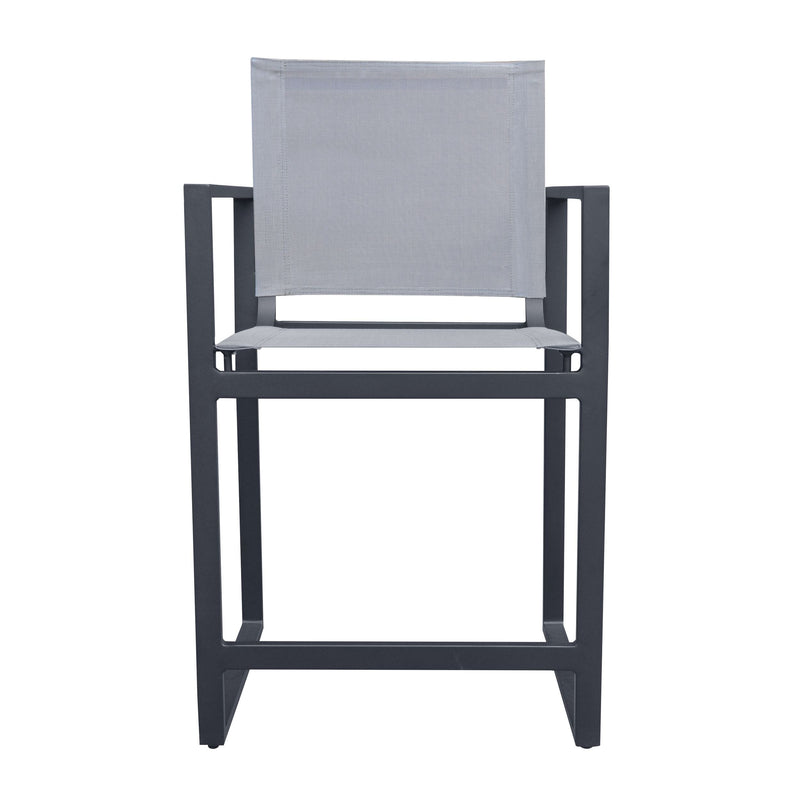 Kayak - Modern Dark Charcoal Outdoor Counter Stool — view 2