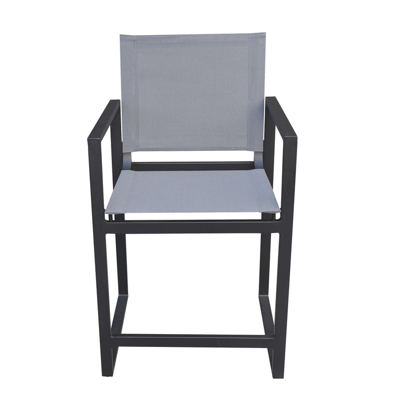 Kayak - Modern Dark Charcoal Outdoor Counter Stool — view 3
