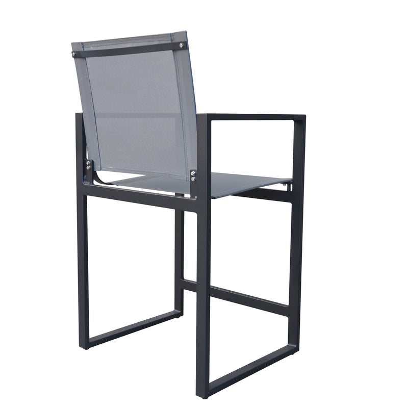 Kayak - Modern Dark Charcoal Outdoor Counter Stool — view 4