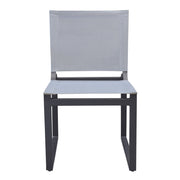 Kayak - Modern Outdoor Dark Charcoal Dining Chair (Set of 2) — view 2