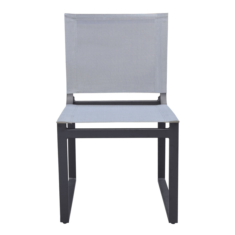 Kayak - Modern Outdoor Dark Charcoal Dining Chair (Set of 2) — view 2