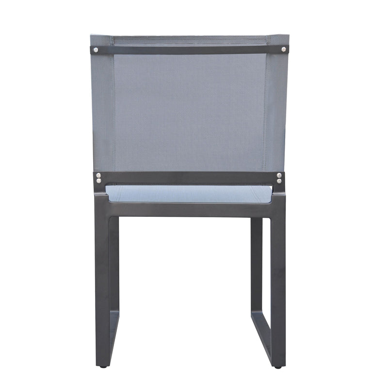 Kayak - Modern Outdoor Dark Charcoal Dining Chair (Set of 2) — view 5