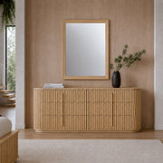 Kayce - Modern Natural Oak Mirror — view 4