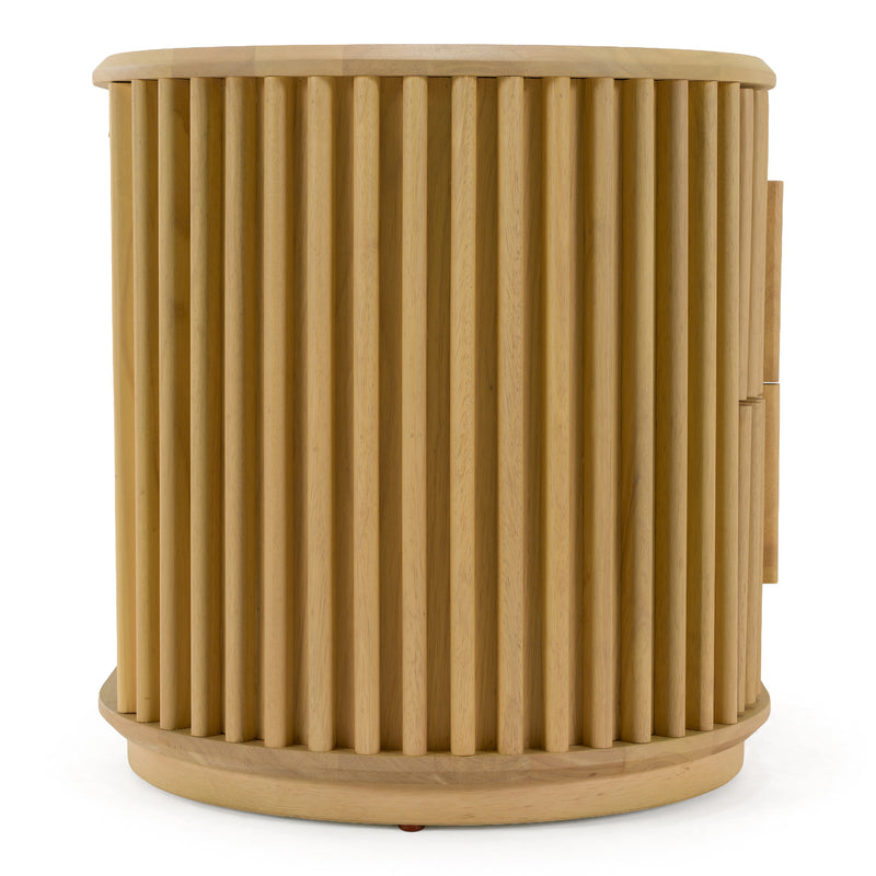 Kayce - Modern Natural Oak Nightstand — view 4
