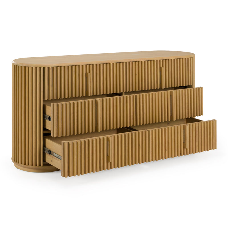 Kayce - Modern Natural Oak Dresser — view 5