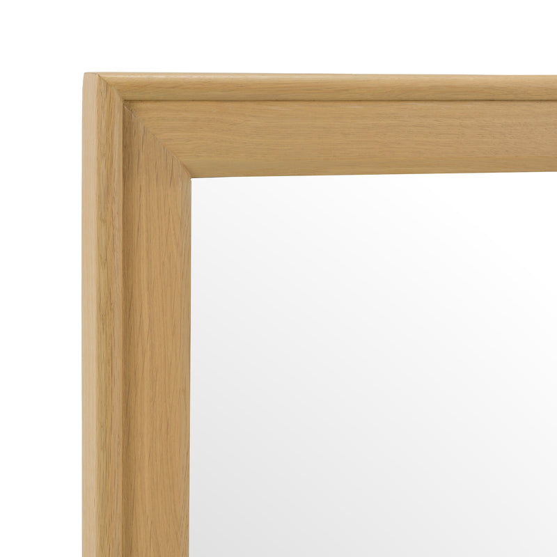 Kayce - Modern Natural Oak Mirror — view 3