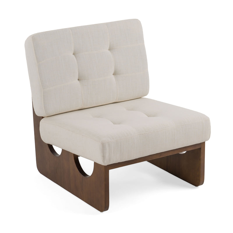 Kaylie - Contemporary Off White Accent Chair — view 2
