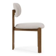 Kelsey - Modern Light Grey Fabric + Brown Ash Dining Chair — view 2