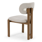 Kelsey - Modern Light Grey Fabric + Brown Ash Dining Chair — view 3