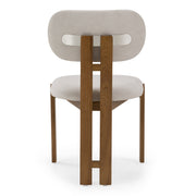 Kelsey - Modern Light Grey Fabric + Brown Ash Dining Chair — view 4