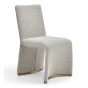 Kenda Contemporary Grey and Brushed Gold Dining Chair (Set of 2) — view 3