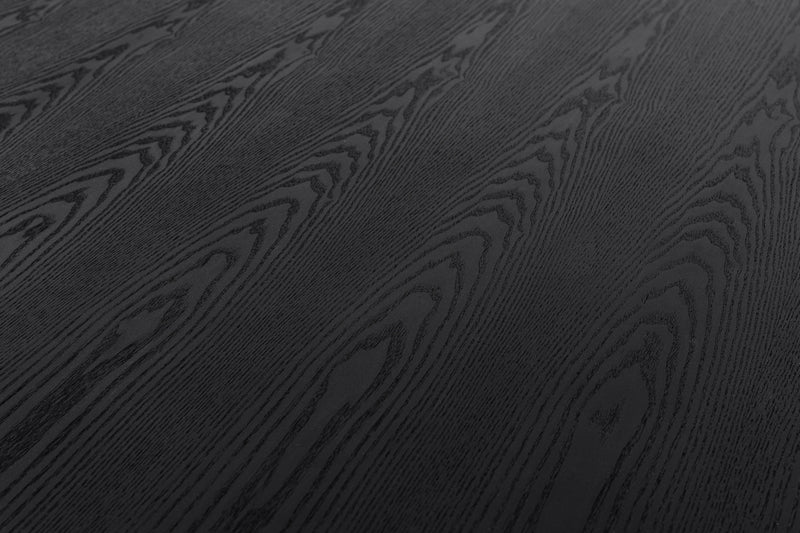 Kenda - Modern Black Ash + Stainless Steel Dining Table — view 4