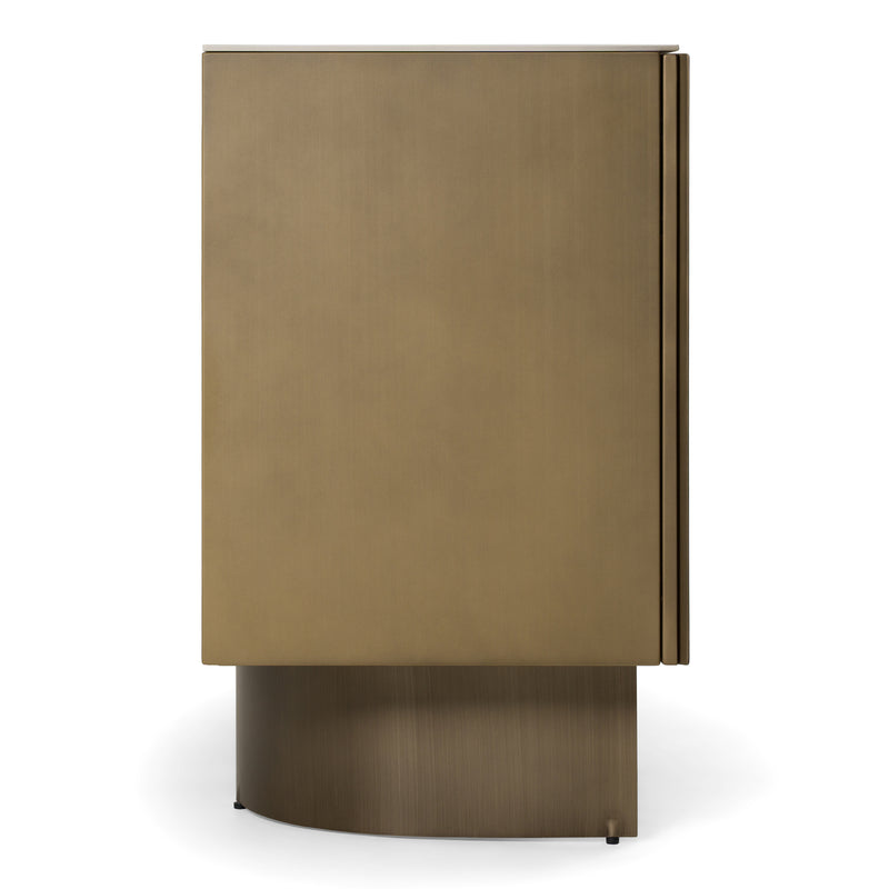Kiefer - Modern Faux Travertine Ceramic + Bronze Buffet — view 3