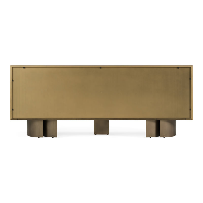 Kiefer - Modern Faux Travertine Ceramic + Bronze Buffet — view 4