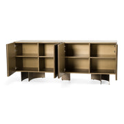 Kiefer - Modern Faux Travertine Ceramic + Bronze Buffet — view 5