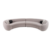 Kilmer Modern Grey Curved Fabric Sectional Sofa — view 2