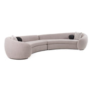 Kilmer Modern Grey Curved Fabric Sectional Sofa — view 3