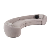 Kilmer Modern Grey Curved Fabric Sectional Sofa — view 4