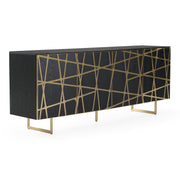 Kilson - Modern Black Oak & Champagne Gold Buffet