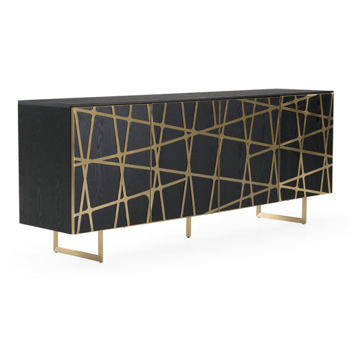 Kilson - Modern Black Oak & Champagne Gold Buffet
