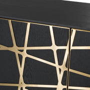 Kilson - Modern Black Oak & Champagne Gold Buffet — view 5