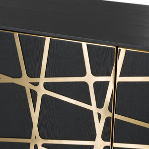 Kilson - Modern Black Oak & Champagne Gold Buffet — view 5