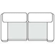 Kinsey - Modern Blue Fabric Modular Sectional Sofa — view 2