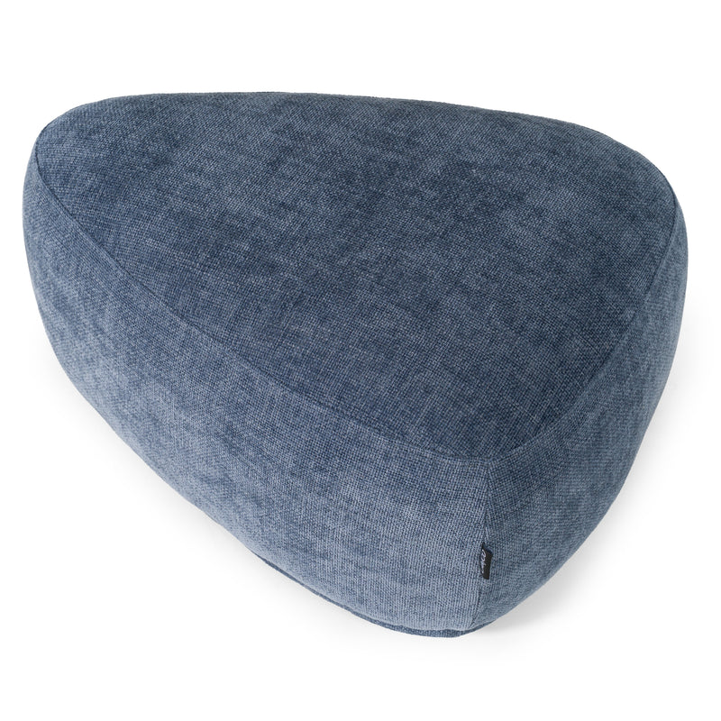 Kinsey - Modern Blue Small River Rock Ottoman — view 3