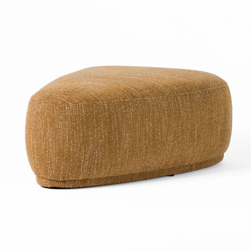 Kinsey - Modern Mustard Large River Rock Ottoman — view 2