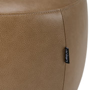 Kinsey - Modern Tan Leather Large River Rock Ottoman — view 5