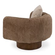 Kiran - Modern Brown + Beige Swivel Accent Chair — view 5