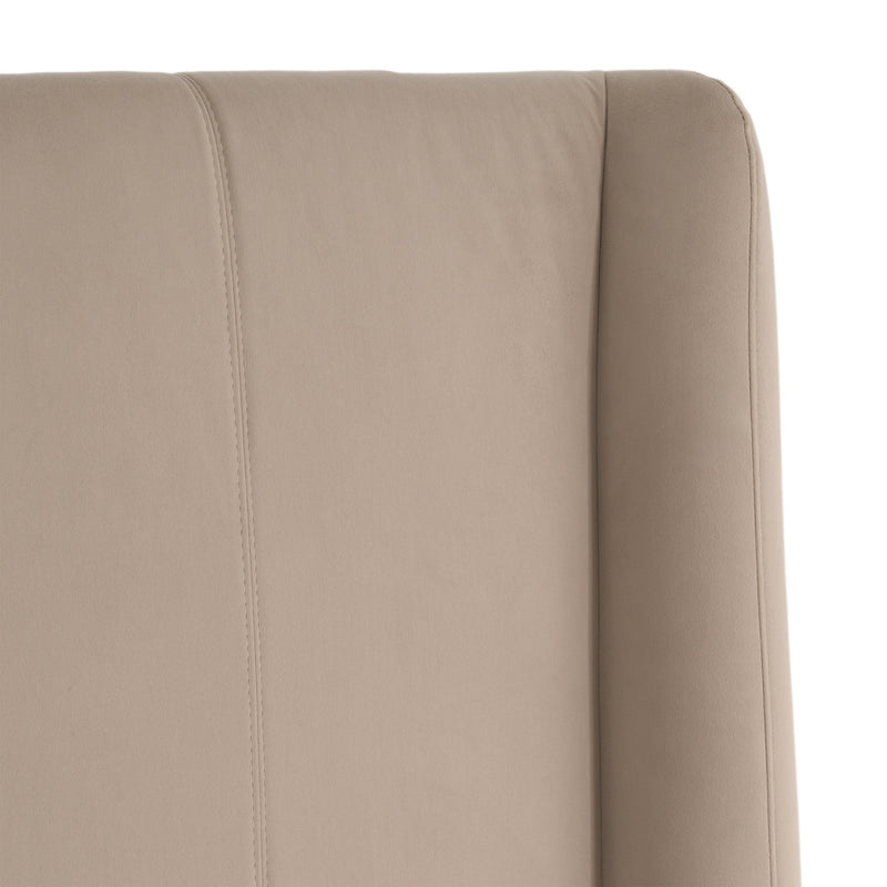 Kiro + Roma - Modern Tan Fabric + Walnut 4-Piece Bedroom Set — view 5