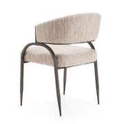 Kobe - Modern Beige Fabric Dining Chair — view 5