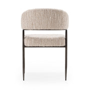 Kobe - Modern Beige Fabric Dining Chair — view 3