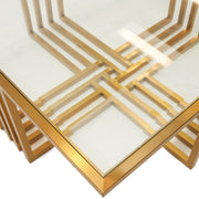 Kodiak - Glam Clear Glass and Gold Glass Coffee Table — view 2