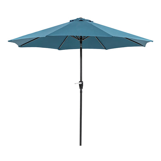 Soli 9' Outdoor Umbrella w/ Auto Tilt + 21" Round Base - R&R Furniture Gallery (Fountain Valley, CA)