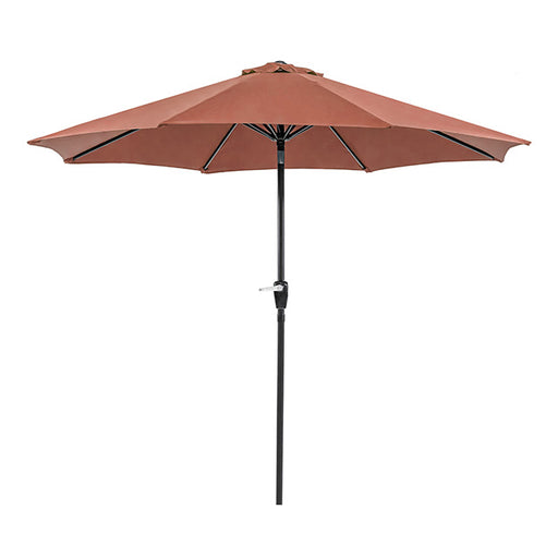 Soli 9' Outdoor Umbrella w/ Auto Tilt + 21" Round Base - R&R Furniture Gallery (Fountain Valley, CA)