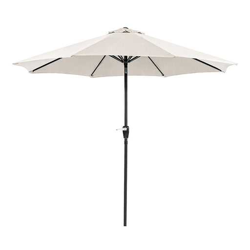 Soli 9' Outdoor Umbrella w/ Auto Tilt + 21" Round Base - R&R Furniture Gallery (Fountain Valley, CA)