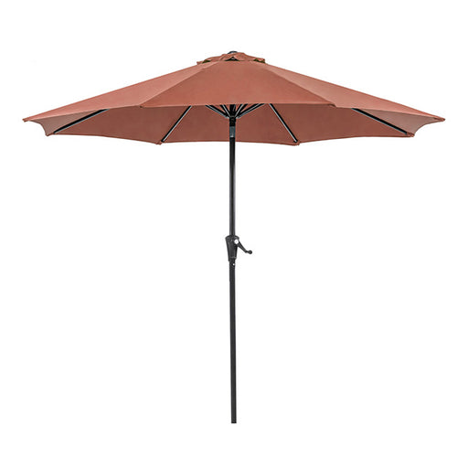 Tano 9' Outdoor Umbrella + 21" Round Base - R&R Furniture Gallery (Fountain Valley, CA)