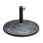 Soli 9' Outdoor Umbrella w/ Auto Tilt + 21" Round Base - R&R Furniture Gallery (Fountain Valley, CA)