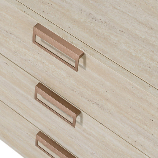 Lago - Modern Faux Travertine Dresser — view 2
