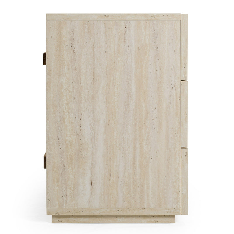 Lago - Modern Faux Travertine Dresser — view 3