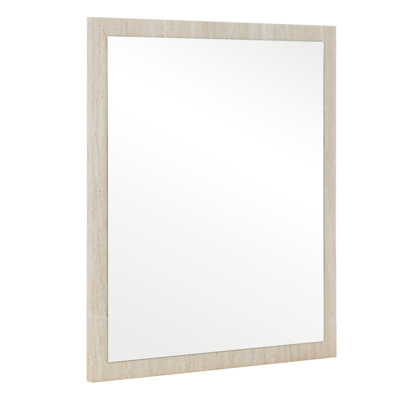 Lago - Modern Faux Travertine Mirror