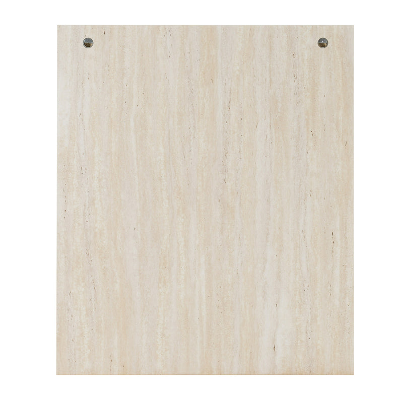 Lago - Modern Faux Travertine Mirror — view 3