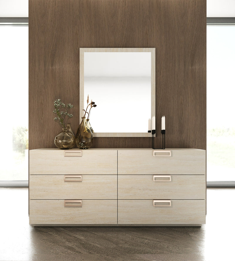 Lago - Modern Faux Travertine Dresser — view 5