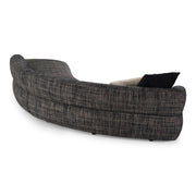 Lakota - Modern Dark Grey Fabric Curved Sectional Sofa — view 4