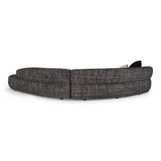 Lakota - Modern Dark Grey Fabric Curved Sectional Sofa — view 5