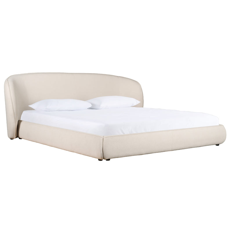 Lambert + Berlin - Modern Beige Fabric + Walnut 4-Piece Bedroom Set — view 2