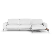 Villeneuve - Modern White Italian Leather Sectional Sofa — view 5