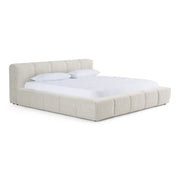 Lamont + Brooklyn - Modern Beige Fabric + Walnut 4-Piece Bedroom Set — view 2